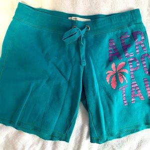 Turquoise Aeropostale shorts with drawstrings